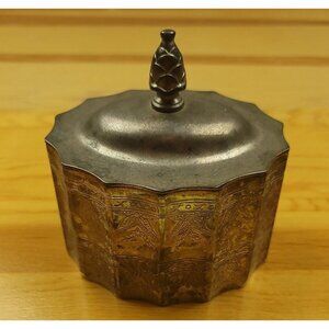 Vintage Godinger Sliver Plate Velvet Lined Trinket Box Jewelry‎ Caddy / Lid 1991